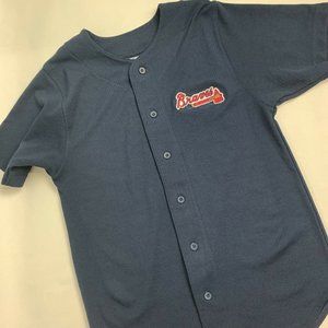 Majestic Atlanta Braves Blue Youth Jersey Large